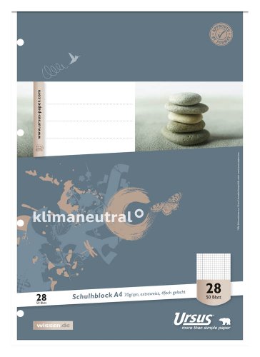 Ursus Basic 040450027 Schulblock LIN27 A4 50 Blatt 70g/qm 9mm liniert mit Randlinien Ursus Basic 040450027 Schulblock LIN27 A4 50 Blatt 70g/qm 9mm liniert mit Randlinien von Ursus