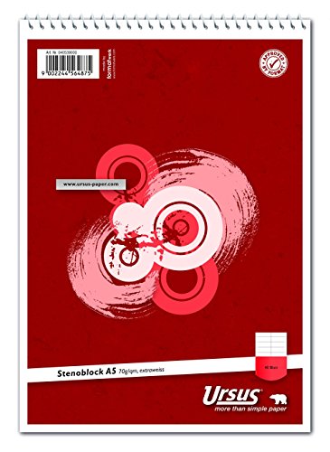 Ursus Basic 040539000 Stenoblock - A5, 40 Blatt, 70g/qm, liniert Ursus Basic 040539000 Stenoblock - A5, 40 Blatt, 70g/qm, liniert von Ursus