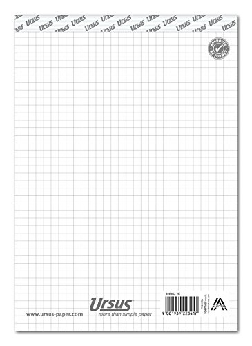 Ursus Basic 60845220 Notizblock A5 48 Blatt 60g/qm 5mm kariert von Ursus Basic