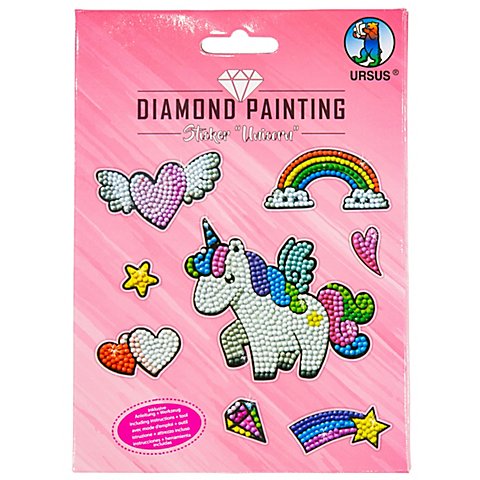 Ursus Diamantenstickerei Sticker "Einhorn", 8 Sticker Ursus Diamantenstickerei Sticker "Einhorn", 8 Sticker von Ursus