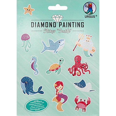 Ursus Diamantenstickerei Sticker "Sealife", 11 Stück Ursus Diamantenstickerei Sticker "Sealife", 11 Stück von Ursus