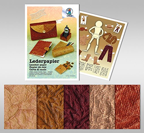 Ursus Lederpapier 250g, 5 Blätter, Metallic-Rot, 23 x 33 cm Ursus Lederpapier 250g, 5 Blätter, Metallic-Rot, 23 x 33 cm von Ursus