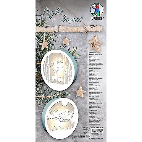 Ursus Lichterboxen "Waldtiere und Weihnachtsmann", 15,3 cm Ø Ursus Lichterboxen "Waldtiere und Weihnachtsmann", 15,3 cm Ø von Ursus