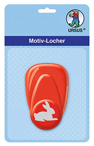 Ursus 19470023 - Motivlocher mit Hebel klein, Hase, rot, ausgestanztes Motiv ca. 16 mm, aus Kunststoff mit Metallstanze, geeignet für Grammaturen von 160 220 g /qm Ursus 19470023 - Motivlocher mit Hebel klein, Hase, rot, ausgestanztes Motiv ca. 16 mm, aus Kunststoff mit Metallstanze, geeignet für Grammaturen von 160 220 g /qm von Ursus
