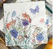 50 Stück Servietten Hochzeit, 2 Lagige Servietten Eukalyptus, Frühling Papierservietten mit Blumen und Schmetterlinge für Geburtstage Hochzeit Party Tisch Dekoration von Urtioty