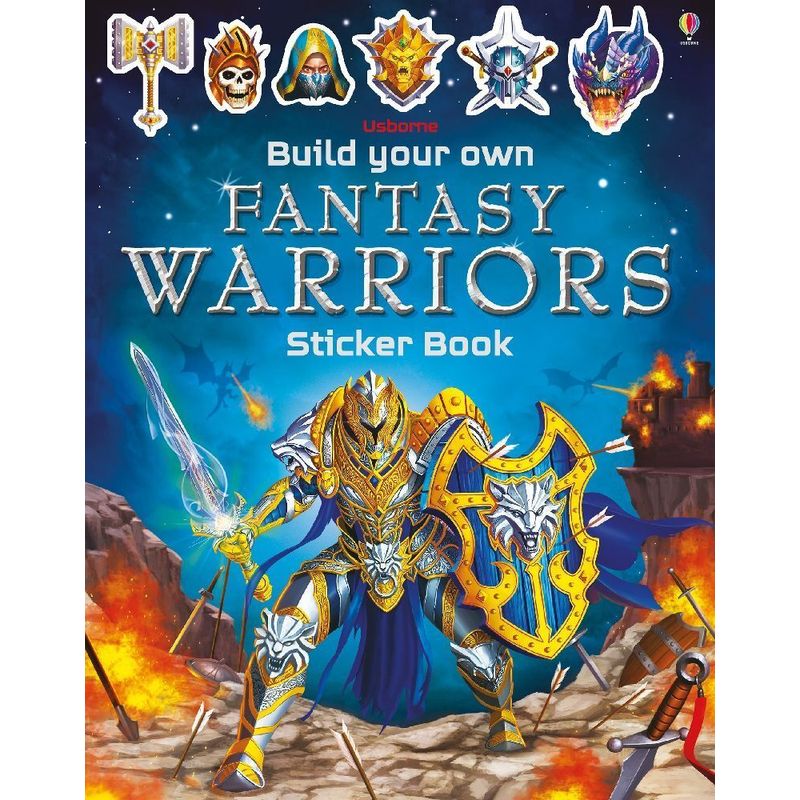 Build Your Own Fantasy Warriors Sticker Book - Simon Tudhope, Kartoniert (TB) von Usborne Publishing