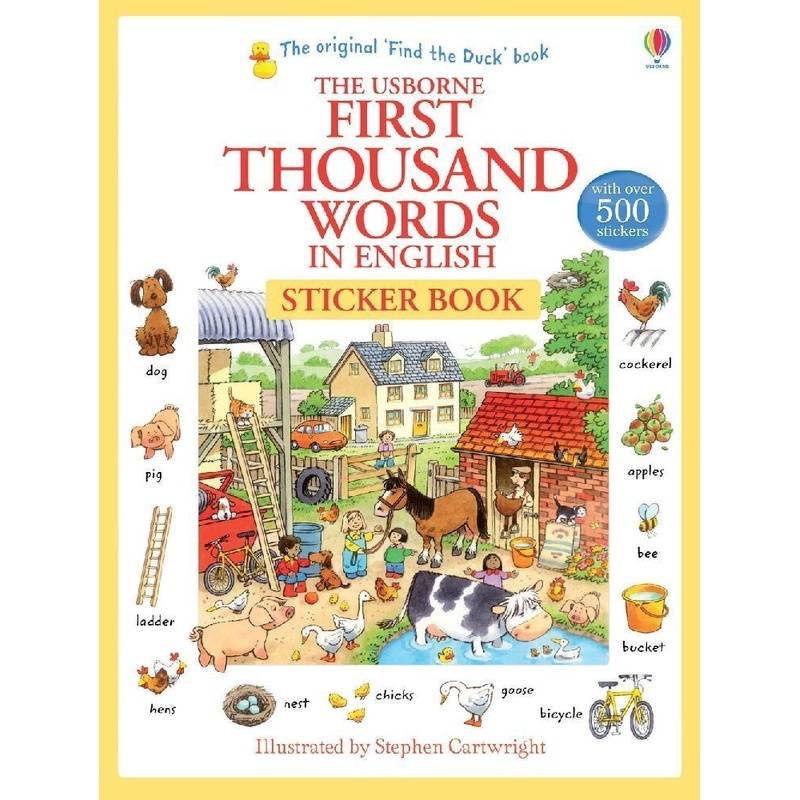 First Thousand Words In English Sticker Book - Heather Amery, Kartoniert (TB) von Usborne Publishing