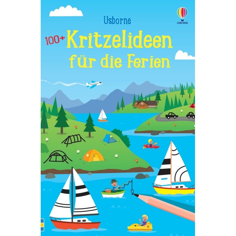 Usborne Knobelbücher / 100+ Kritzelideen Für Die Ferien - Fiona Watt, Kartoniert (TB) von Usborne Verlag