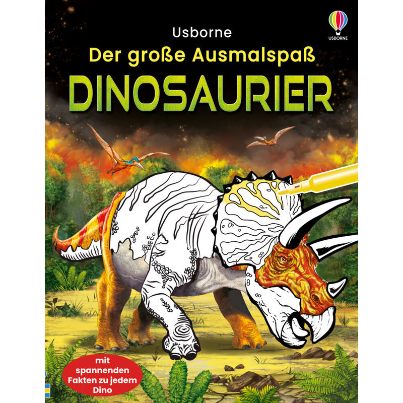 Der-Große-Ausmalspaß-Reihe / Der Große Ausmalspaß: Dinosaurier - Sam Smith, Kartoniert (TB) von Usborne Verlag
