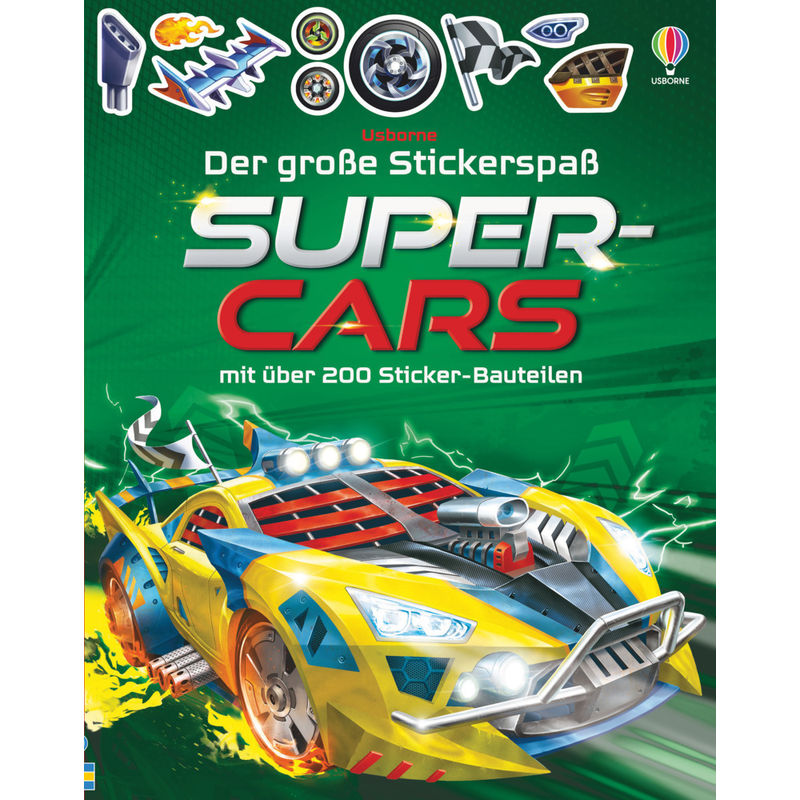 Der-Große-Stickerspaß-Reihe / Der Große Stickerspaß: Supercars - Simon Tudhope, Taschenbuch von Usborne Verlag