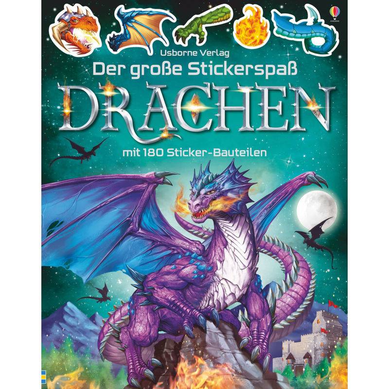 Der Große Stickerspaß: Drachen - Simon Tudhope, Kartoniert (TB) von Usborne Verlag