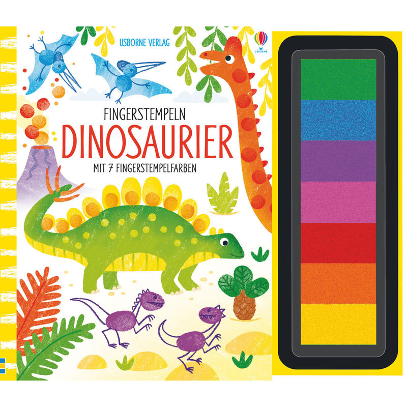 Fingerstempeln-Reihe / Fingerstempeln: Dinosaurier - Fiona Watt, Gebunden von Usborne Verlag