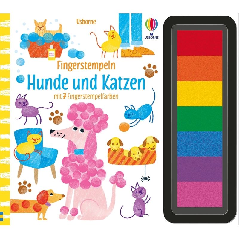 Fingerstempeln: Hunde Und Katzen, Gebunden von Usborne Verlag