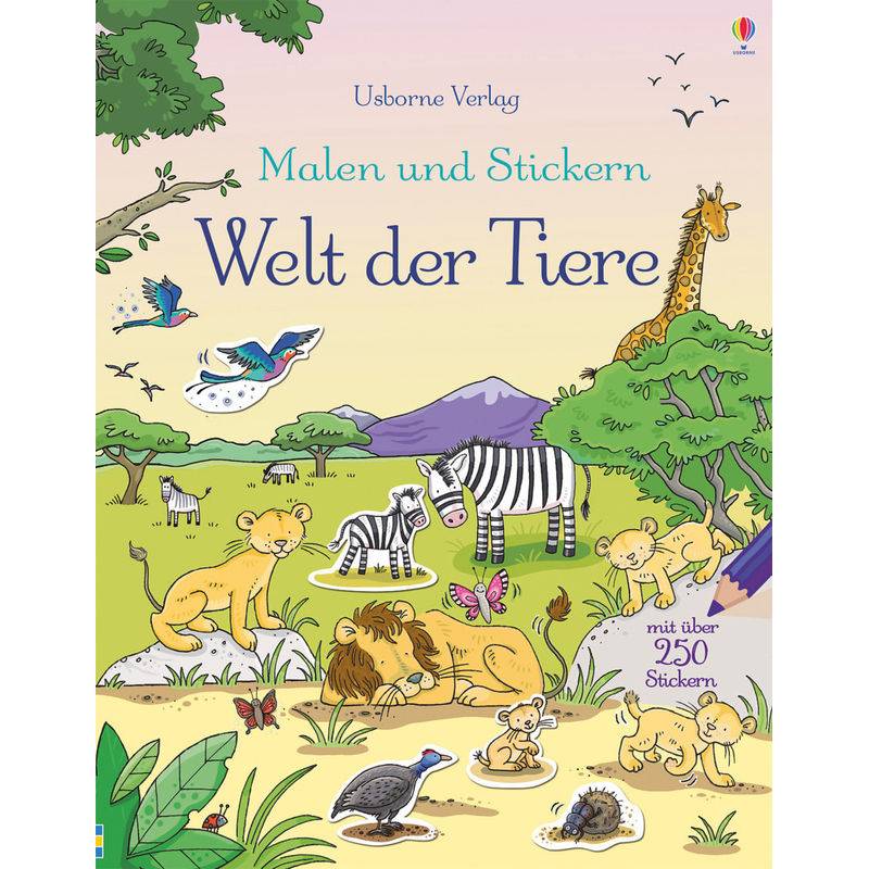 Malen Und Stickern: Welt Der Tiere - Jessica Greenwell, Kartoniert (TB) von Usborne Verlag