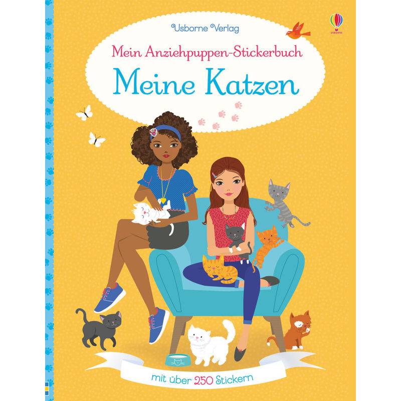 Mein Anziehpuppen-Stickerbuch: Meine Katzen - Lucy Bowman, Kartoniert (TB) von Usborne Verlag