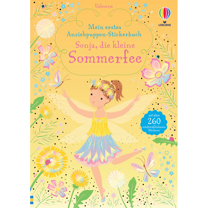 Mein Erstes Anziehpuppen-Stickerbuch: Sonja, Die Kleine Sommerfee - Fiona Watt, Kartoniert (TB) von Usborne Verlag