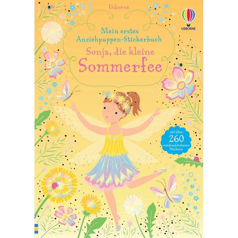 Mein Erstes Anziehpuppen-Stickerbuch: Sonja, Die Kleine Sommerfee - Fiona Watt, Kartoniert (TB) von Usborne Verlag