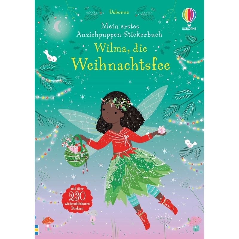 Mein Erstes Anziehpuppen-Stickerbuch: Wilma, Die Weihnachtsfee - Fiona Watt, Kartoniert (TB) von Usborne Verlag