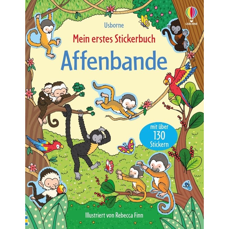 Mein Erstes Stickerbuch: Affenbande - Jessica Greenwell, Kartoniert (TB) von Usborne Verlag