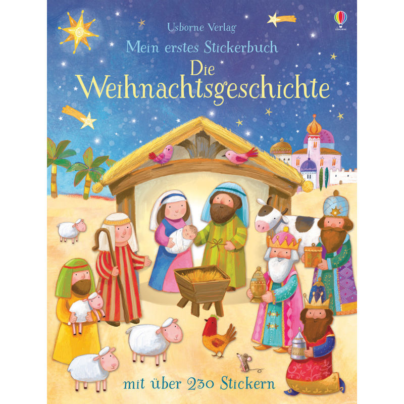 Mein Erstes Stickerbuch: Die Weihnachtsgeschichte - Felicity Brooks, Kartoniert (TB) von Usborne Verlag