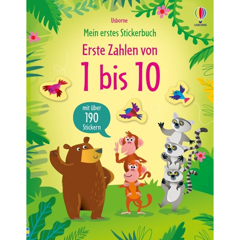 Mein Erstes Stickerbuch: Erste Zahlen Von 1 Bis 10, Kartoniert (TB) von Usborne Verlag