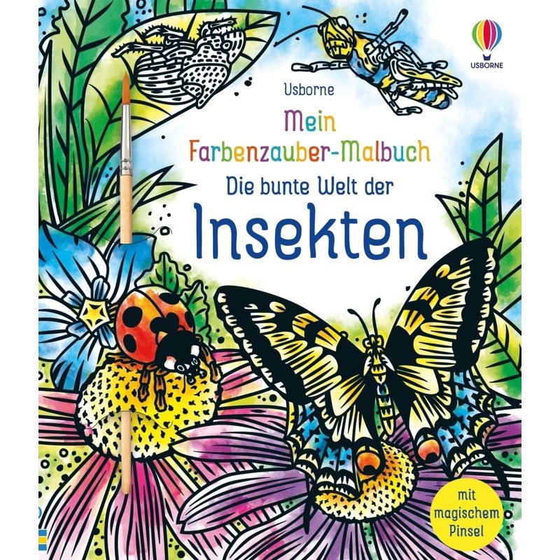 Meine Farbenzauber-Malbücher / Mein Farbenzauber-Malbuch: Die Bunte Welt Der Insekten - Abigail Wheatley, Kartoniert (TB) von Usborne Verlag