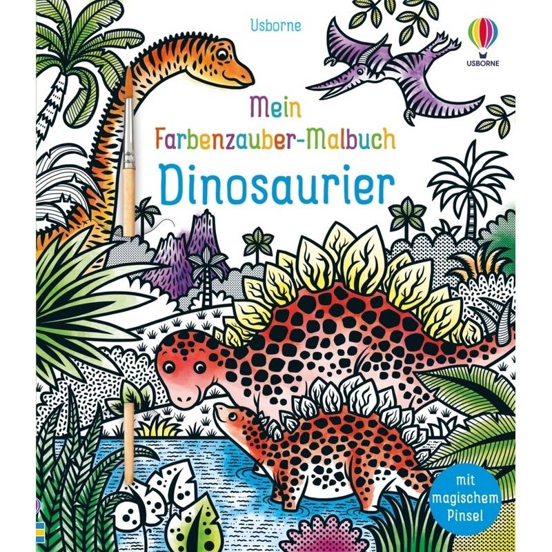 Meine Farbenzauber-Malbücher / Mein Farbenzauber-Malbuch: Dinosaurier - Lucy Bowman, Kartoniert (TB) von Usborne Verlag