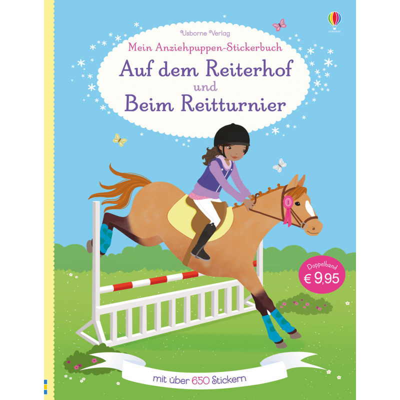 Mein Großes Anziehpuppen-Stickerbuch: Auf Dem Reiterhof Und Beim Reitturnier - Lucy Bowman, Kartoniert (TB) von Usborne Verlag
