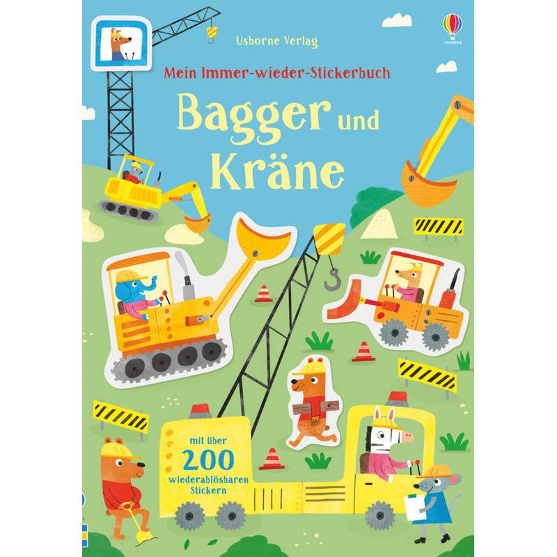 Mein Immer-Wieder-Stickerbuch / Mein Immer-Wieder-Stickerbuch: Bagger Und Kräne - Hannah Watson, Kartoniert (TB) von Usborne Verlag