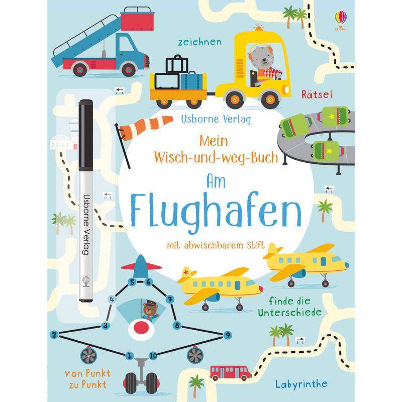 Mein Wisch-Und-Weg-Buch: Am Flughafen - Kirsteen Robson, Kartoniert (TB) von Usborne Verlag