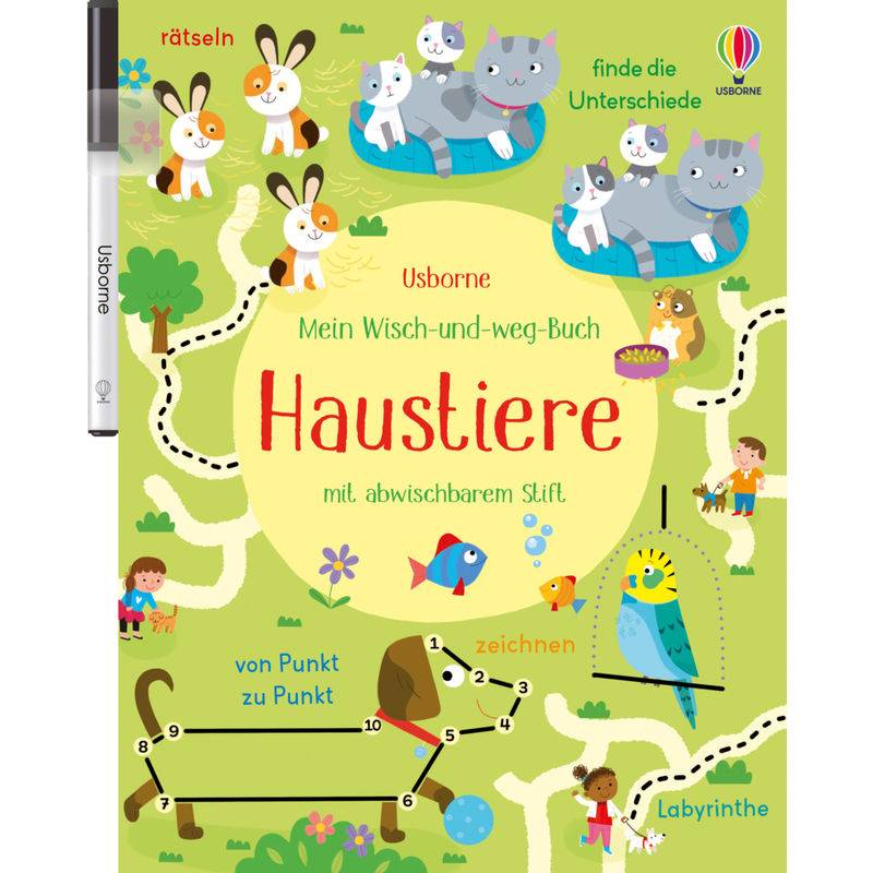 Mein Wisch-Und-Weg-Buch: Haustiere - Kirsteen Robson, Kartoniert (TB) von Usborne Verlag