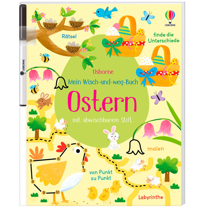 Mein Wisch-Und-Weg-Buch: Ostern - Kirsteen Robson, Kartoniert (TB) von Usborne Verlag