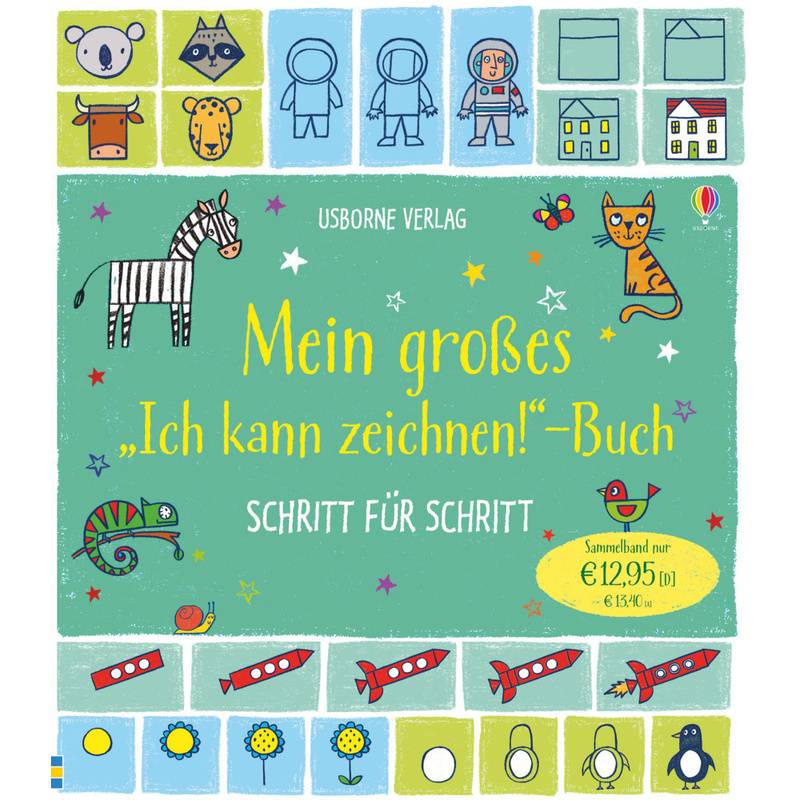 Mein Großes "Ich Kann Zeichnen!"-Buch - Schritt Für Schritt - Fiona Watt, Kartoniert (TB) von Usborne Verlag