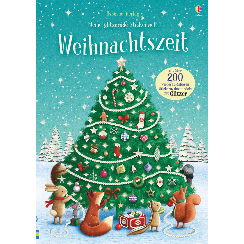 Meine glitzernde Stickerwelt: Weihnachtszeit - Fiona Patchett, Taschenbuch von Usborne Verlag