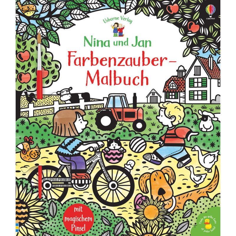 Nina Und Jan - Farbenzauber-Malbuch, Kartoniert (TB) von Usborne Verlag