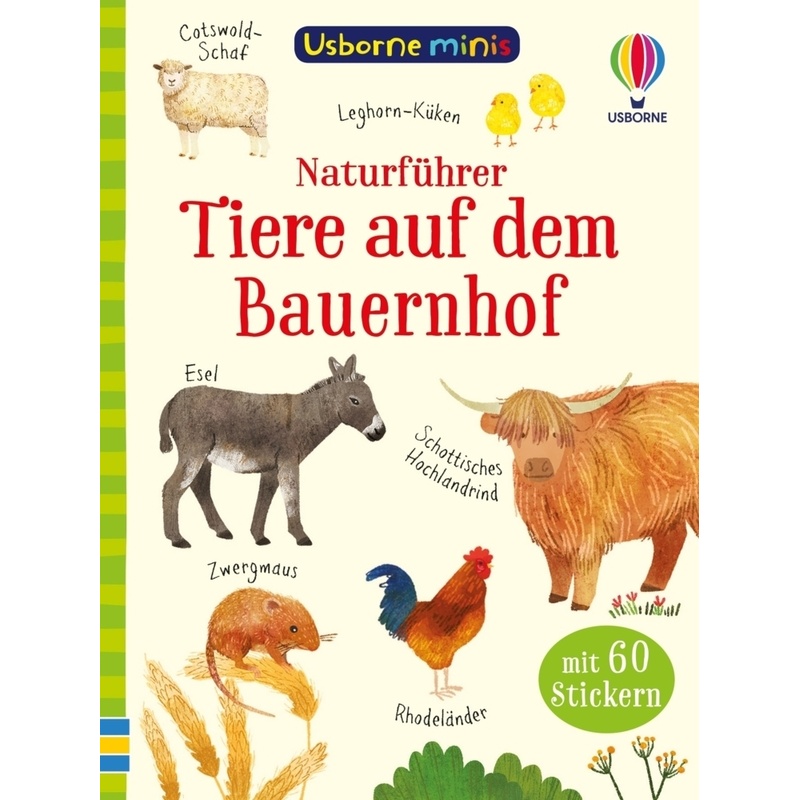 Usborne Minis Naturführer: Tiere Auf Dem Bauernhof, Kartoniert (TB) von Usborne Verlag