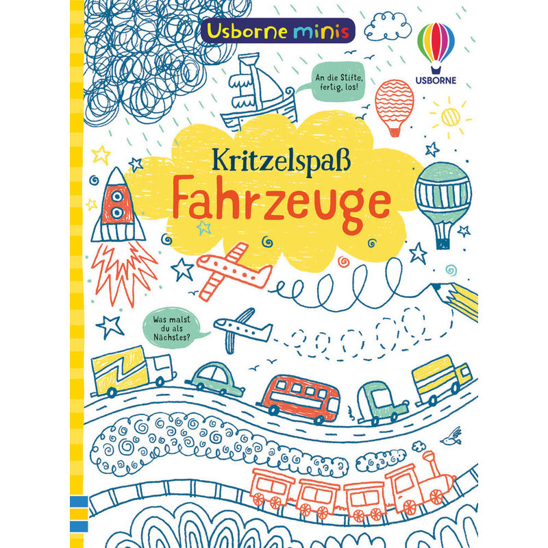 Usborne Minis: Kritzelspaß Fahrzeuge - Simon Tudhope, Taschenbuch von Usborne Verlag
