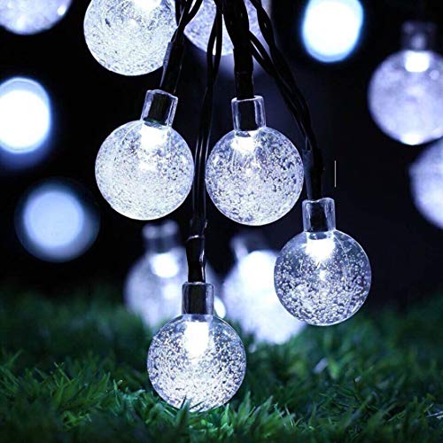 Useber Solar Lichterkette Aussen, 50LED Lichterkette Außen/Innen,8 Modi und Wasserdicht Outdoor Lichterkette für Balkon,Garten,Bäume,Hochzeiten,Partys,Terrasse(Weiß) von Useber