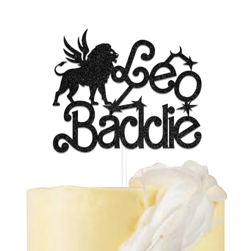 Leo Baddie Cake Topper Leo Birthday Cake Topper Schwarz Glitzer Leo Baddie Cake Topper Leo Birthday Cake Topper Schwarz Glitzer von Usumz