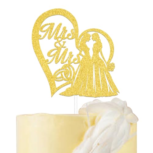 Mrs & Mrs Cake Topper Lesben Hochzeit Party Dekoration Hochzeitstag Kuchen Dekoration Lesben Brautparty Dekorationen Gold Glitzer Mrs & Mrs Cake Topper Lesben Hochzeit Party Dekoration Hochzeitstag Kuchen Dekoration Lesben Brautparty Dekorationen Gold Glitzer von Usumz
