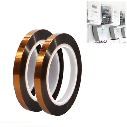Utapossin 2 Stück Hitzebeständiges Klebeband, High Temp Tape, High Temperature Adhesive Tape, Polyimide Electronics Insulation Tape Für 3D Printer Soldering von Utapossin
