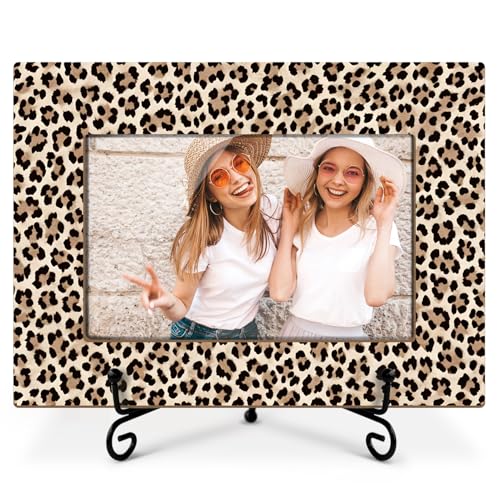 Leoparden-Bilderrahmen, Geschenk für Frauen, Mutter, Freundin, Holz-Bilderrahmen für Party, Urlaub, Geburtstag, Erntedankfest, 10 x 15 cm, Fotorahmen mit Ständer, 99 cm Leoparden-Bilderrahmen, Geschenk für Frauen, Mutter, Freundin, Holz-Bilderrahmen für Party, Urlaub, Geburtstag, Erntedankfest, 10 x 15 cm, Fotorahmen mit Ständer, 99 cm von Utaqer