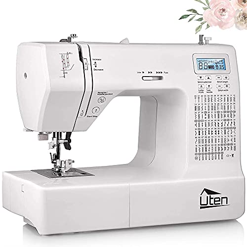 Uten Nähmaschine Elektronisch Freiarm mit 200 Stiche, Für Profi Anfänger DIY Begeister Sewing Machine, Geschenkidee für Muttertag Uten Nähmaschine Elektronisch Freiarm mit 200 Stiche, Für Profi Anfänger DIY Begeister Sewing Machine, Geschenkidee für Muttertag von Uten