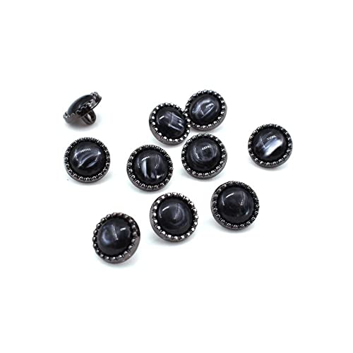 Uteruik Basteln Knöpfe Verzierungen Nähen Hemdschnallen für Kleidung Kleidersäcke Hochzeitskleid Party Dekoration 11 mm, 10 Stück (#A) von Uteruik