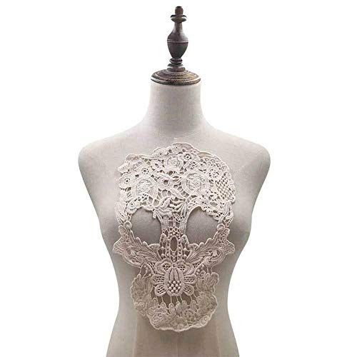 Uteruik Bestickter Aufnäher mit Spitze, zum Aufbügeln, Totenkopf-Motiv, für selbstgemachte Kleidung und Accessoires (#B) von Uteruik