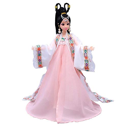 Uteruik Chinesische Antike Puppe 12-Gelenke Fee Puppe mit Kleid Kleidung Orientalische Puppe Spielzeug Dekoration von Uteruik