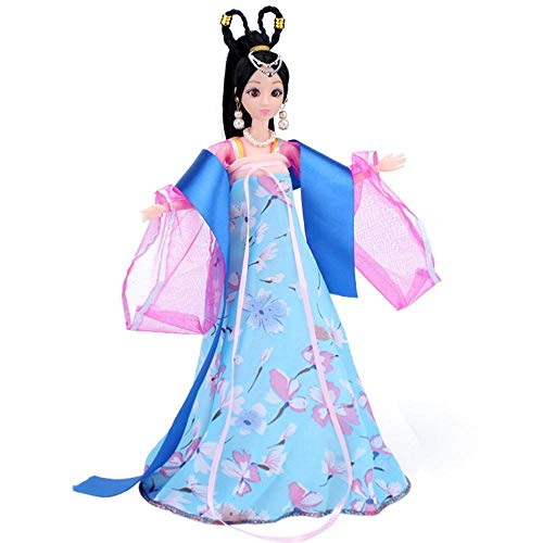 Uteruik Chinesische Antike Puppe Kleid Kleidung für 12 Gelenke Fee Puppe Orientalische Puppe Spielzeug Dekoration für Mädchen Geburtstagsgeschenk (#D) von Uteruik