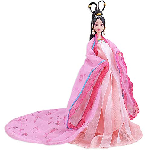 Uteruik Chinesische alte Puppe Kleid Kleidung für 12 Gelenke Fee Puppe Geburtstag Weihnachten Geschenk für Kinder Jungen Mädchen Kleinkinder (#A) von Uteruik