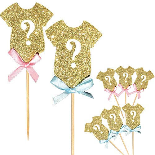 Uteruik Glitzernde Cupcake-Aufsätze, Geschlechtsoffenbarung, Babyparty, Party-Zubehör, Kuchendekoration, 24 Stück Uteruik Glitzernde Cupcake-Aufsätze, Geschlechtsoffenbarung, Babyparty, Party-Zubehör, Kuchendekoration, 24 Stück von Uteruik