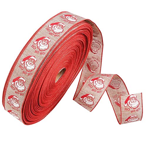 Uteruik HOHOHO Weihnachts-Satinbänder, bedruckt, für Bastelprojekte, DIY, Dekoration, Geschenkpapier, 2 m x 5 cm Uteruik HOHOHO Weihnachts-Satinbänder, bedruckt, für Bastelprojekte, DIY, Dekoration, Geschenkpapier, 2 m x 5 cm von Uteruik